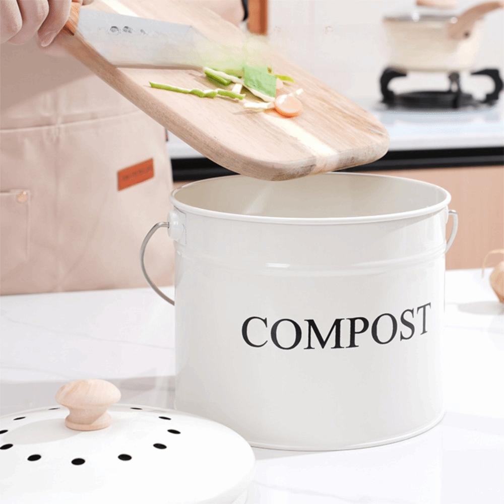 Cubo de Compostaje para Cocina sin Olor Gran Capacidad Cubo de Basura para Cocina Encimera de Cocina