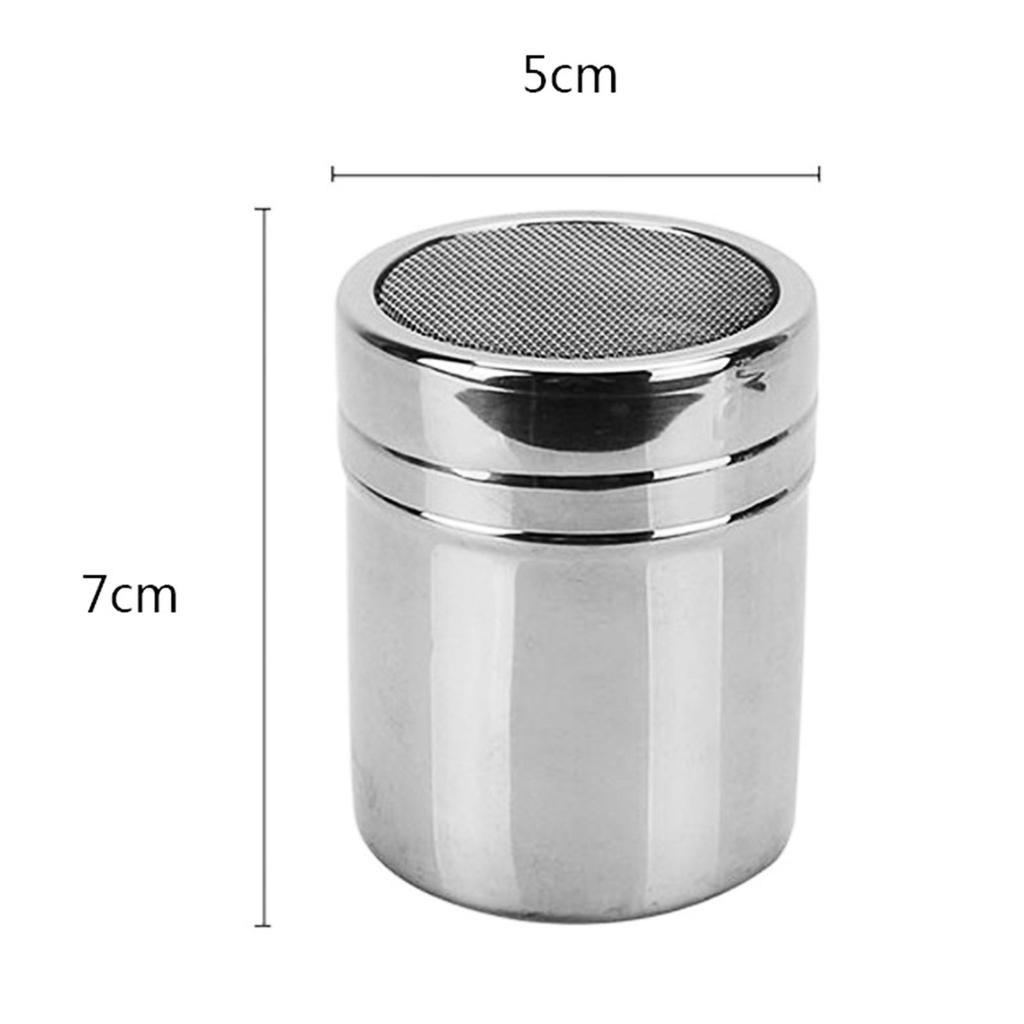 Powdered Sugar Shaker Duster Stainless Steel Fine Mesh Cinnamon Shaker for Coffee Bar S 5x7cm