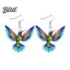 Lady Ear Jewelry 1 Pair Acrylic Colorful Bird Dangle Earrings
