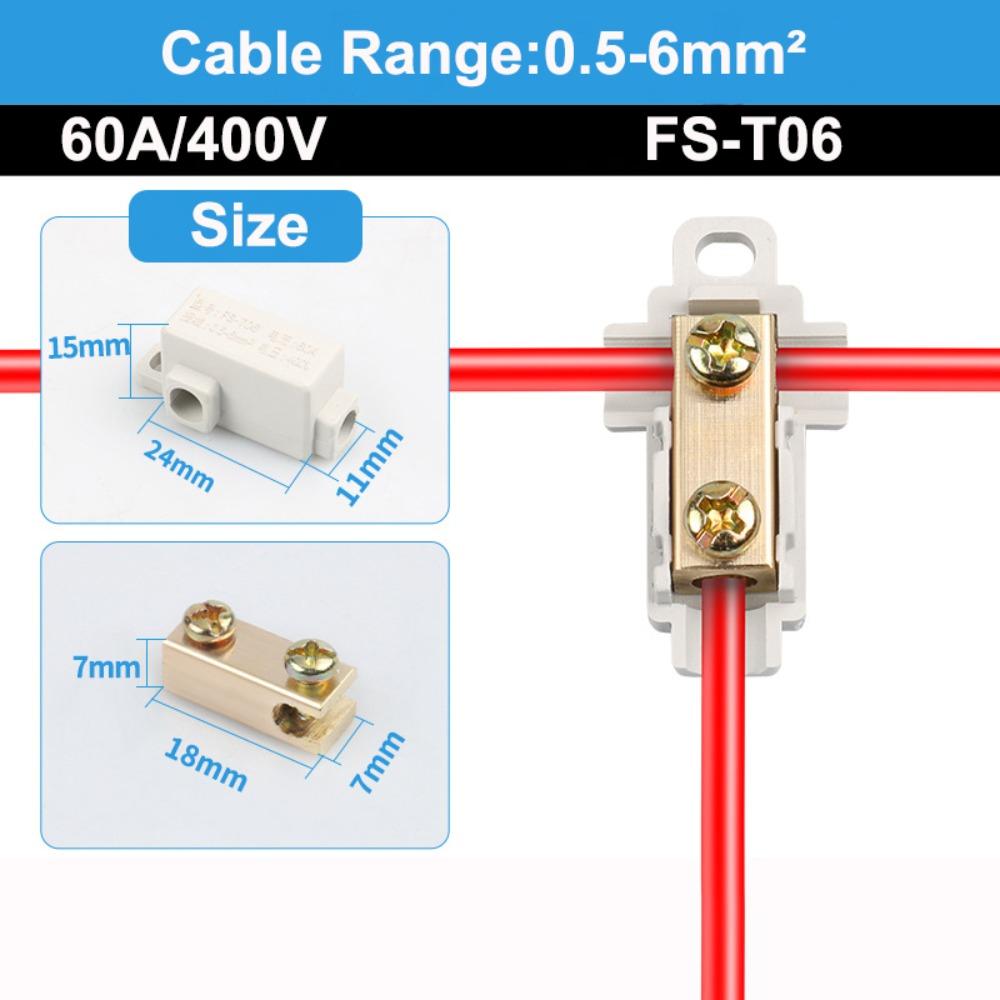 Electrical Connectors Conductor Brass High Power Splitter Large Current Universal Wire Connector Terminal Blocks Electrical