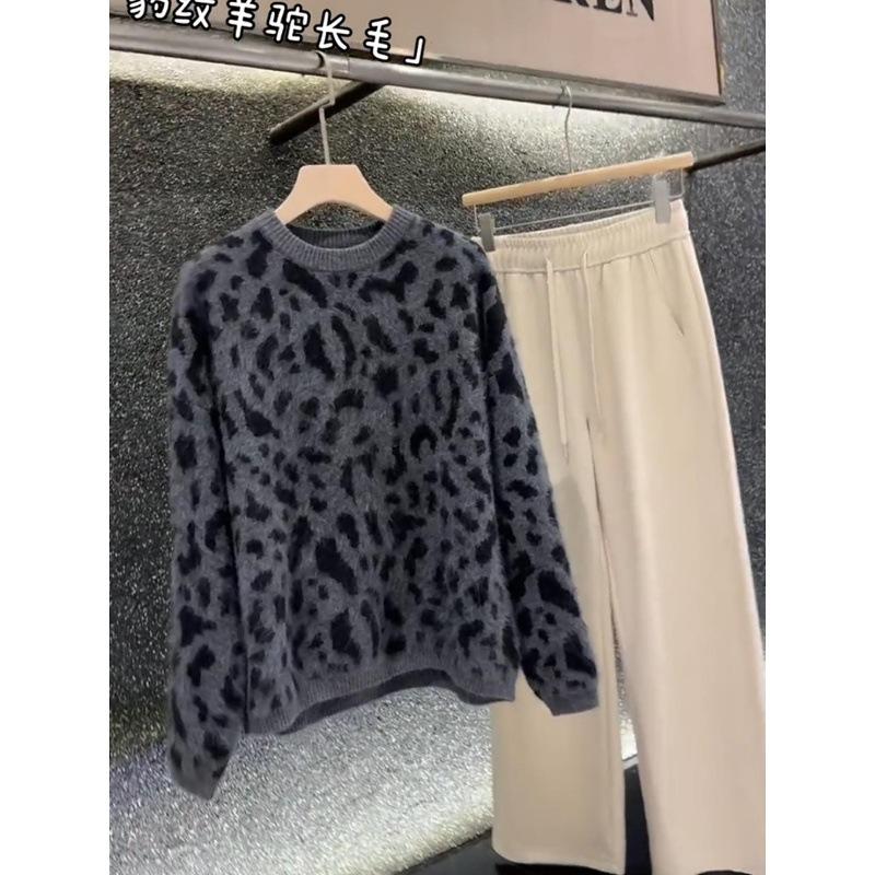Damen Herbst Winter Lockerer Strickpullover Weich Warm Langarm Einfarbig Lässig Übergroß Pullover Tägliche Streetwear Oberteile