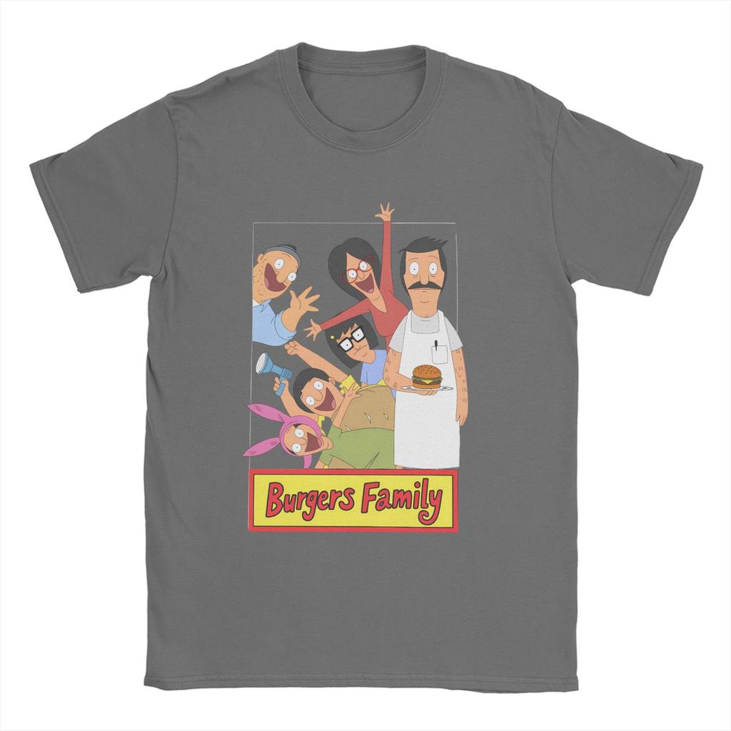 Creative Bob Burgers T-Shirts Men Round Collar 100% Cotton T Shirts  Short Sleeve Tees Printed Clothing
