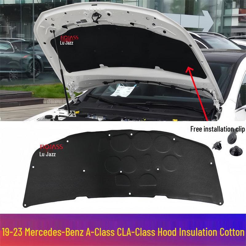 Хлопок тепло- и звукоизоляции капота для Mercedes-Benz A-Class CLA 2019-2023 Heat Insulation Cotton [Brand] Velvet_Hood