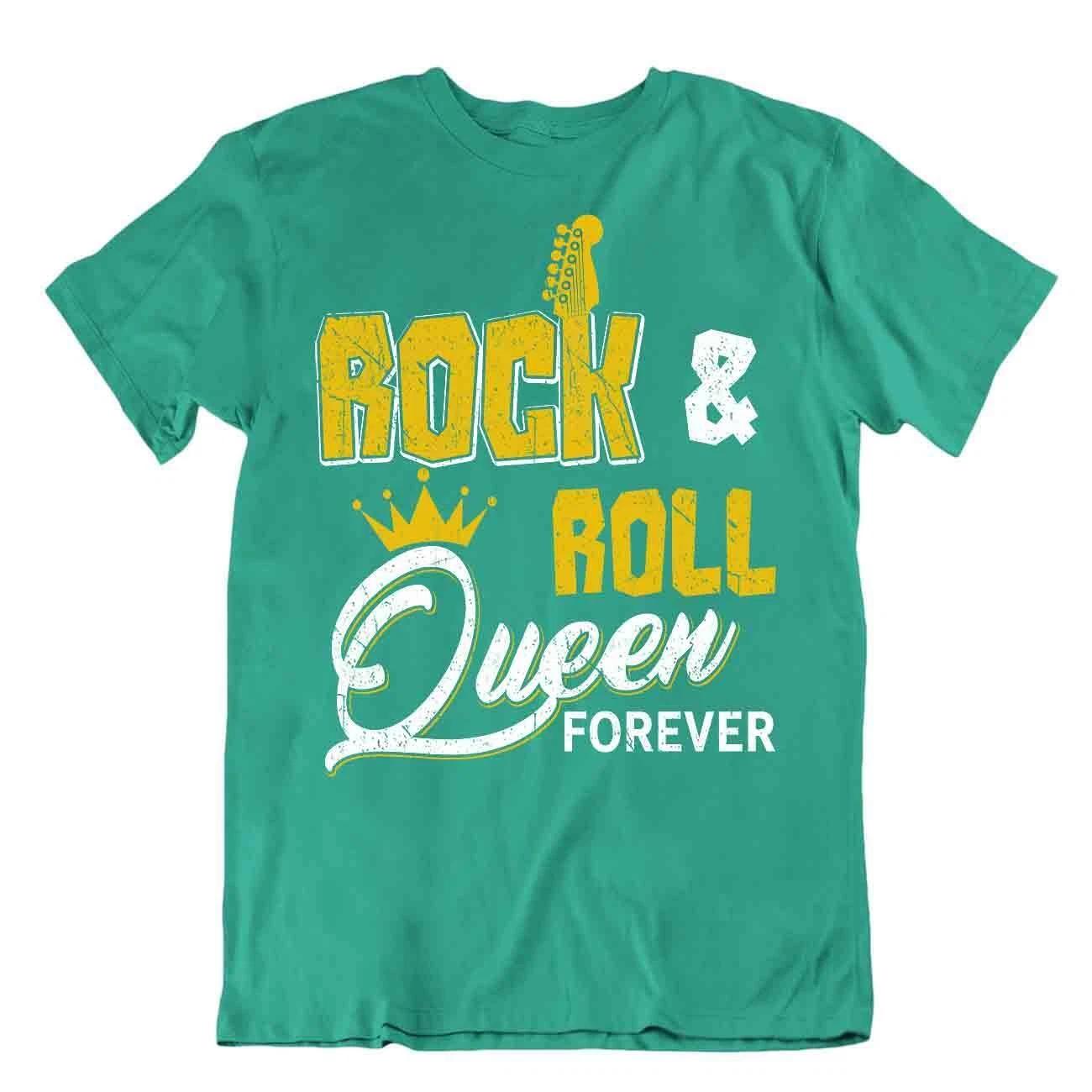 Rock And Roll Queen Forever Tshirt Funny T-Shirt Vintage Tee Birthday Gift L