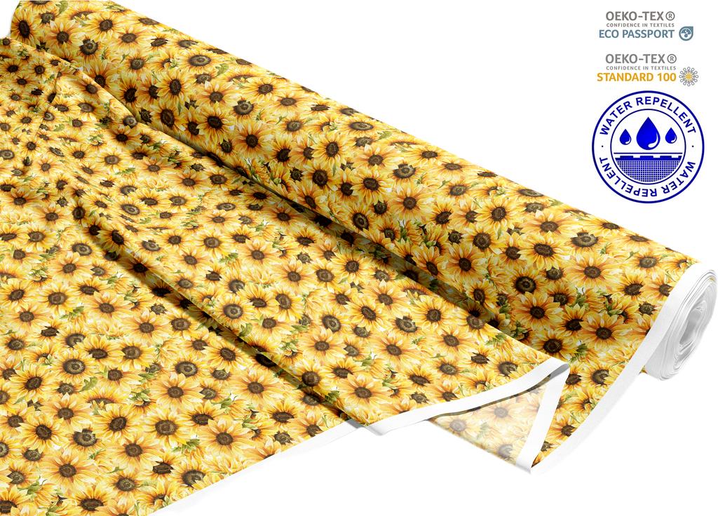 Outdoor Dekostoffe Oxford - Motiv Kleine Sonnenblumen I Dr282