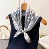 2026 New Paisley Print Square Scarf for Women Soft Satin Wraps Neckerchief Female Hair Bands Ribbon Headband Bandana