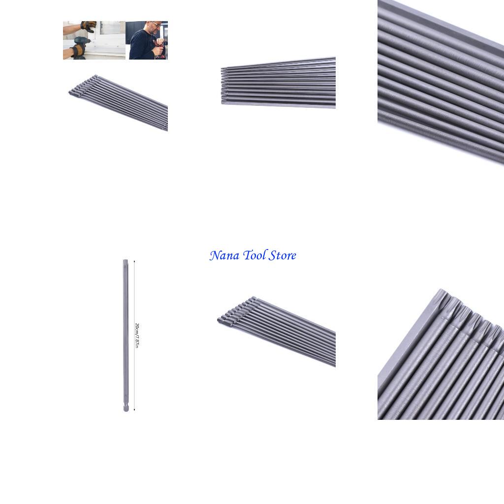 31GJ 11pcs Torx Screwdriver Bit Set Security Head 200mm Long Manual Screwdriver China Mainland