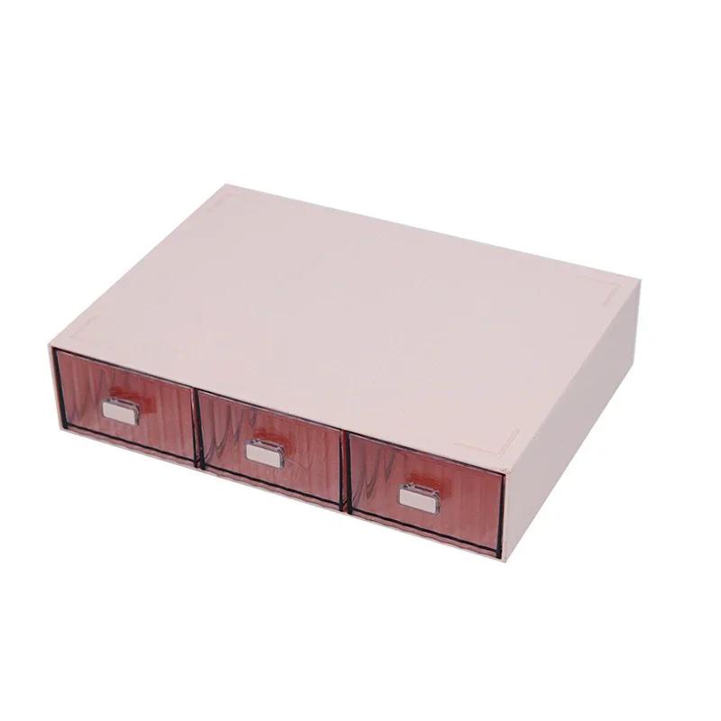 Stackable Plastic Drawer Organizer Modular Makeup Jewelry Storage Box Office Desktop Free Combination Stationery Organizer