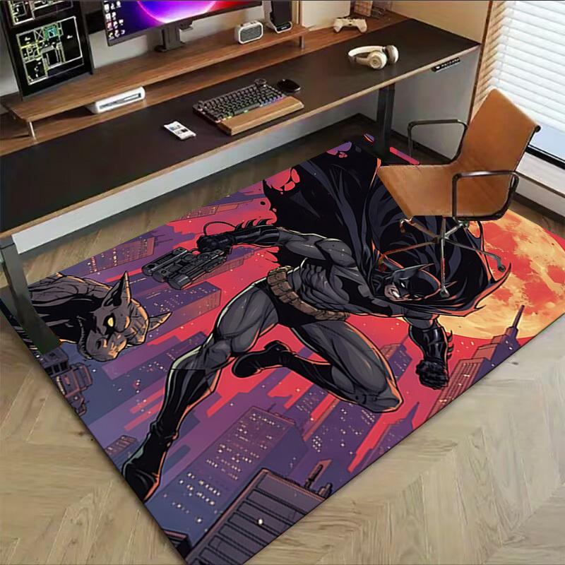 1pc Batman Night Cityscape Carpet, for Home & Office Decor, Desk Chair Carpet, Festive Gift,Conference Room CarpetL1288