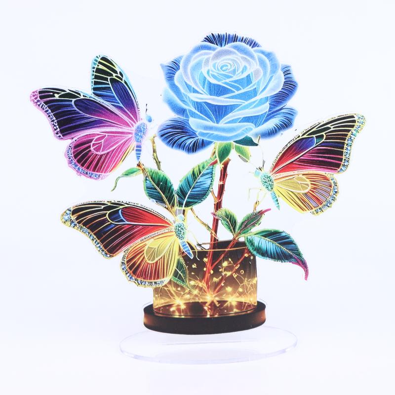 1 Stück Acryl Böhmische Herzförmige Skulptur Ornament Elegante Schreibtischdekoration Für Zuhause Oder Büro