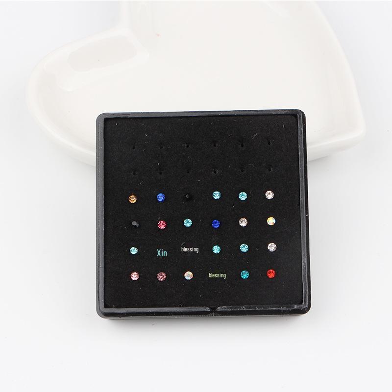 European & American Style 2mm Stainless Steel Nose Studs Set - Available In 24/40 Packs