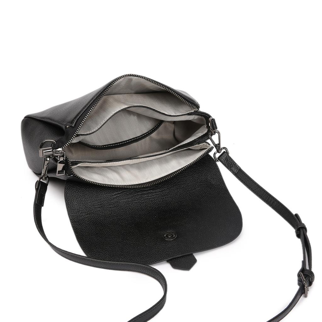 Genuine Leather Crossbody Bag for Women 2026 Lightweight Square Shoulder Bag Top Layer Cowhide Soft Underarm Bag for Mom