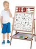 Double-Sided Wooden Chalkboard Magnetic