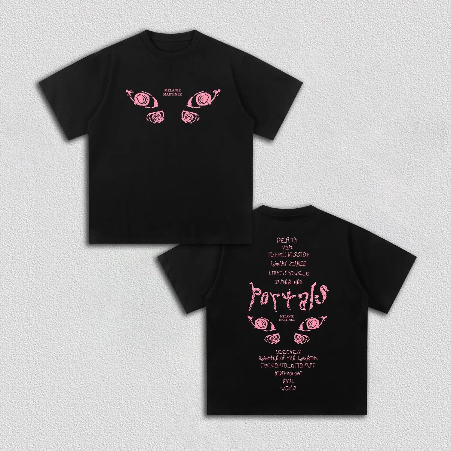 

Melanie Martinez Portals Tracklist Graphic T Shirt For Men Women Retro Pop Star Album Merch Streetwear Cotton Oversized Tee S разноцветный