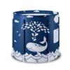 Folding Bath Bucket Adult Tub Baby Swimming Pool Insulation Family Bathroom SPA Sauna Dark blue Large Portable Foldable Bathtub