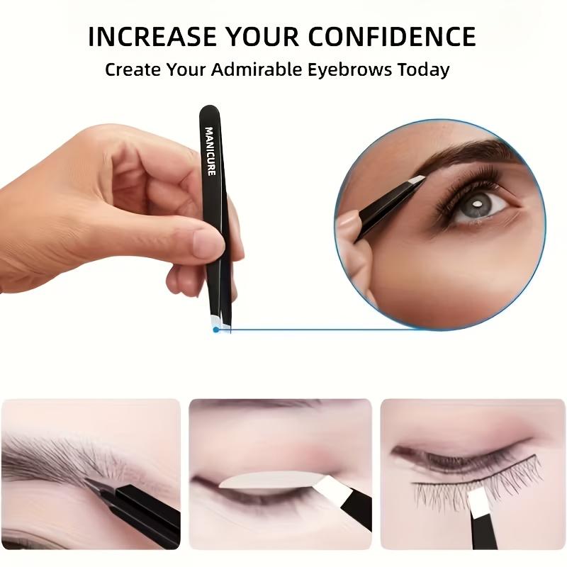 Xiaomi Stainless Steel Eyebrow Tweezers Black Set Makeup Tools for Eyelash Grafting, Eyebrow Shaping Beard Plucking Hair Removal