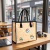 Cute Geometric Pattern Tote Bag Casual Large Capacity Daily Shoulder Handbag