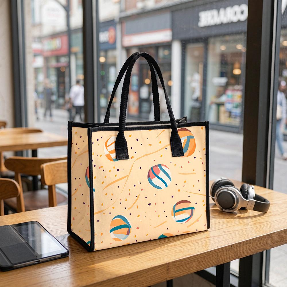 Cute Geometric Pattern Tote Bag Casual Large Capacity Daily Shoulder Handbag