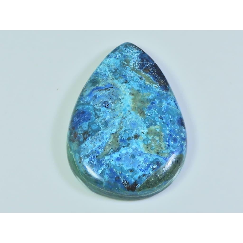 

28X41X06MM Natural Shattuckite Pear Shape Cabochon Loose Gemstone 68Cts. D-128