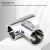Marine Handrail T Fitting Steel 90 Degree Connector Steel Handrail Tees Joint Boating Accessory 90 Degree Tube Connector