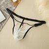 Low Waist Lace Triangle Panties Mesh Transparent Lace Thong Date Night T-back Briefs  Anniversary