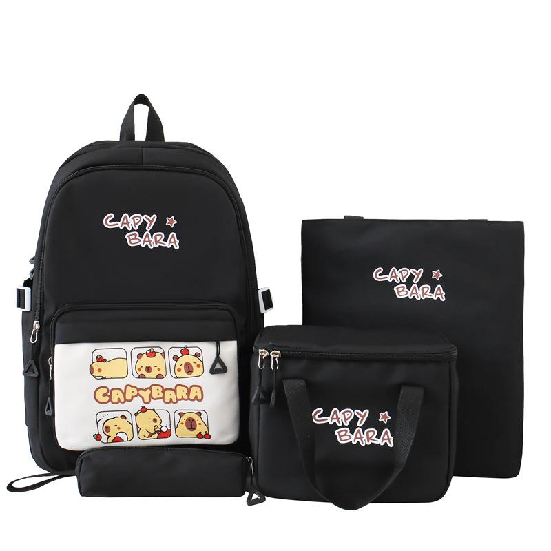 

Cute Cartoon Backpack Multi Functional Backpack for Women s Meal Bag Tutoring Bag Primary and Secondary School School Bag
