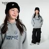 Girl's Autumn Winter Round Neck Letter Print Thick Fleece Sweatshirt