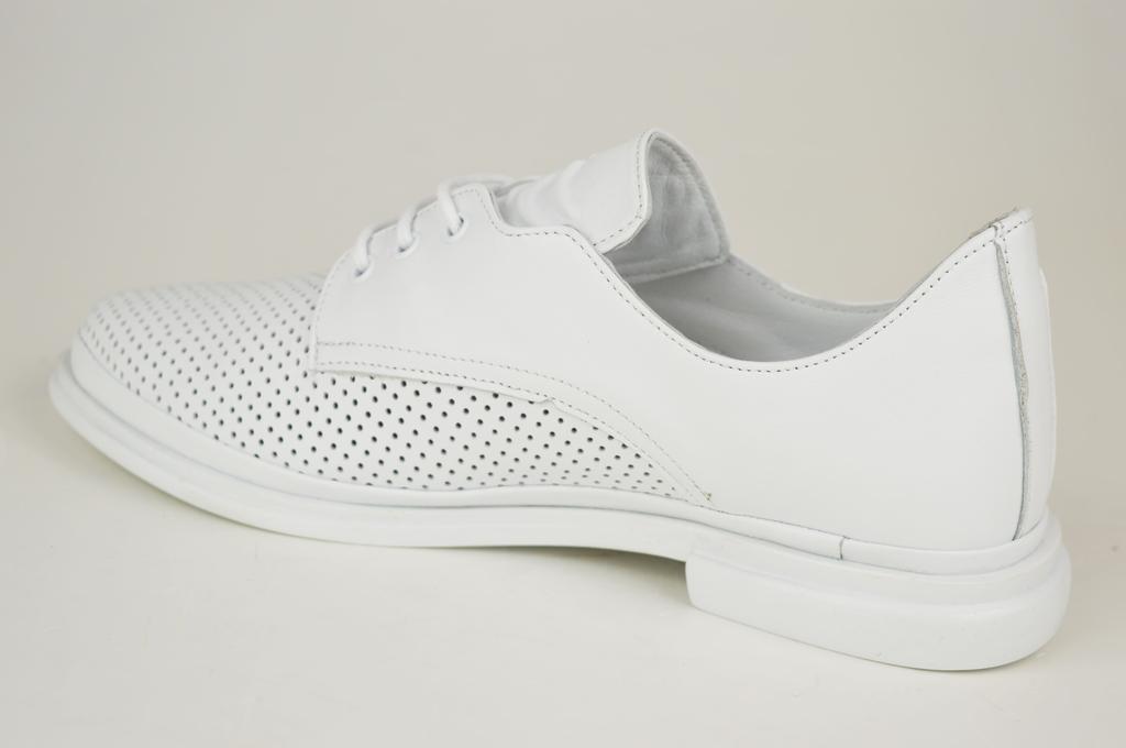 Děrované boty Evromoda 14133 36 Bílá kůže