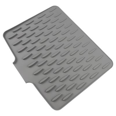 Silikon Abtropfmatte Trockenmatte Silikon Geschirrtrockenmatte Mit Geneigter Wasserableitungsmatte Für Küchentischgeschirr Rutschfeste Matten