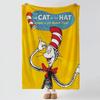 The Cat in the Hat Throw Soft Warm Flannel Blanket Multiuse Throw for Bed Sofa Office Air Conditioning Nap Blanket