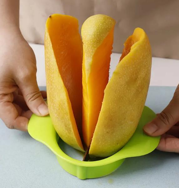 Edelstahl Mango Schneider Obstwerkzeug Mango Kerngehäuseentferner Messer Obstschneider Leicht zu schälen und zu entkernen Haushalts Küchenhelfer