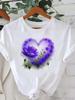 (Asian Size) trend butterfly cute Women Printed Lady Casual Short Sleeve T Tee Top Clothing Shirt Fashion Female Graphic T-shirts