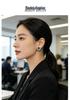 Zhou Hengfu S925 Sterling Silver Emerald Earrings - European & American Simple Fashion Light Luxury