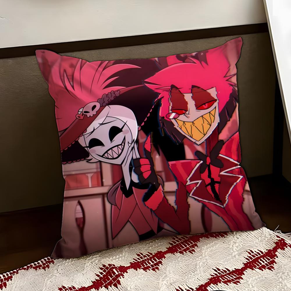 HHazbin HHotel Anime Cushion Cover Reversible Soft Durable Pillow Cover Home Car MultiScene Use for Daily Comfort
