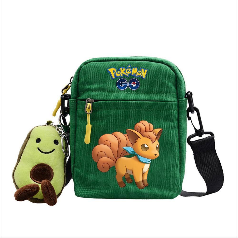 Plecak z anime Pokemon Mała płócienna torba na ramię z kieszenią na zamek do codziennego użytku