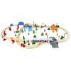 Wooden Children'S Early Education Urban Transportation 96 Pieces Power Train Track Combination Exercise Hand-Eye Coordination Educational Toys