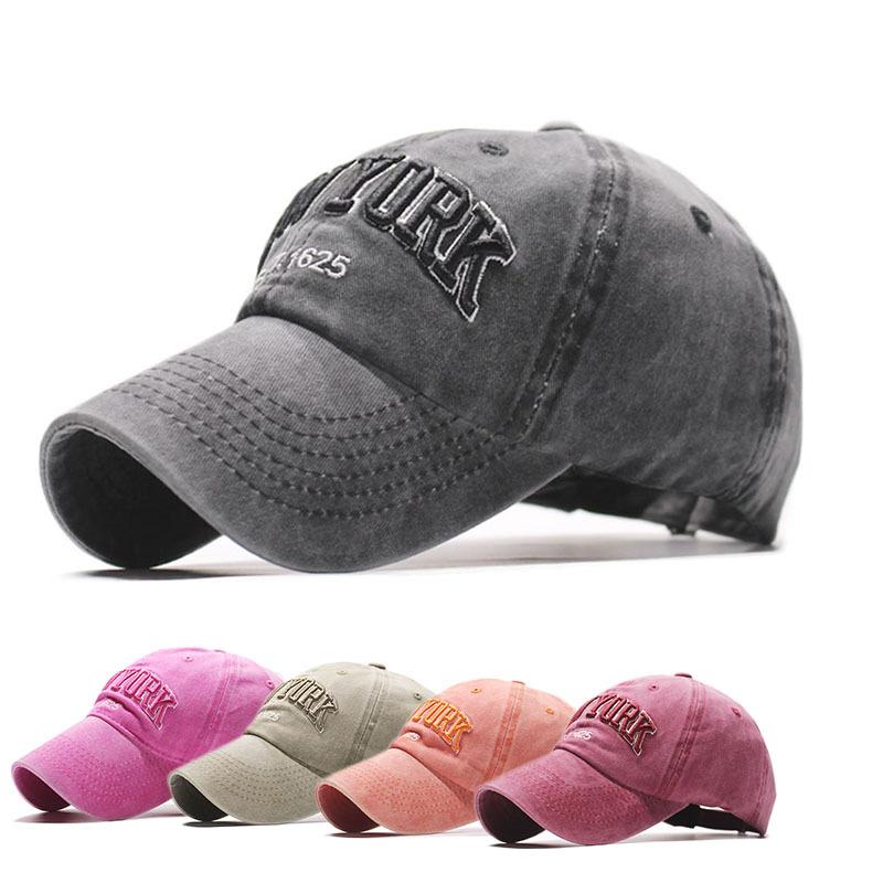 Versatile Pure Cotton Alphabet Washed Cloth European and American Retro Old Baseball Cap Outdoor Sunshade Men's and Women's Hats