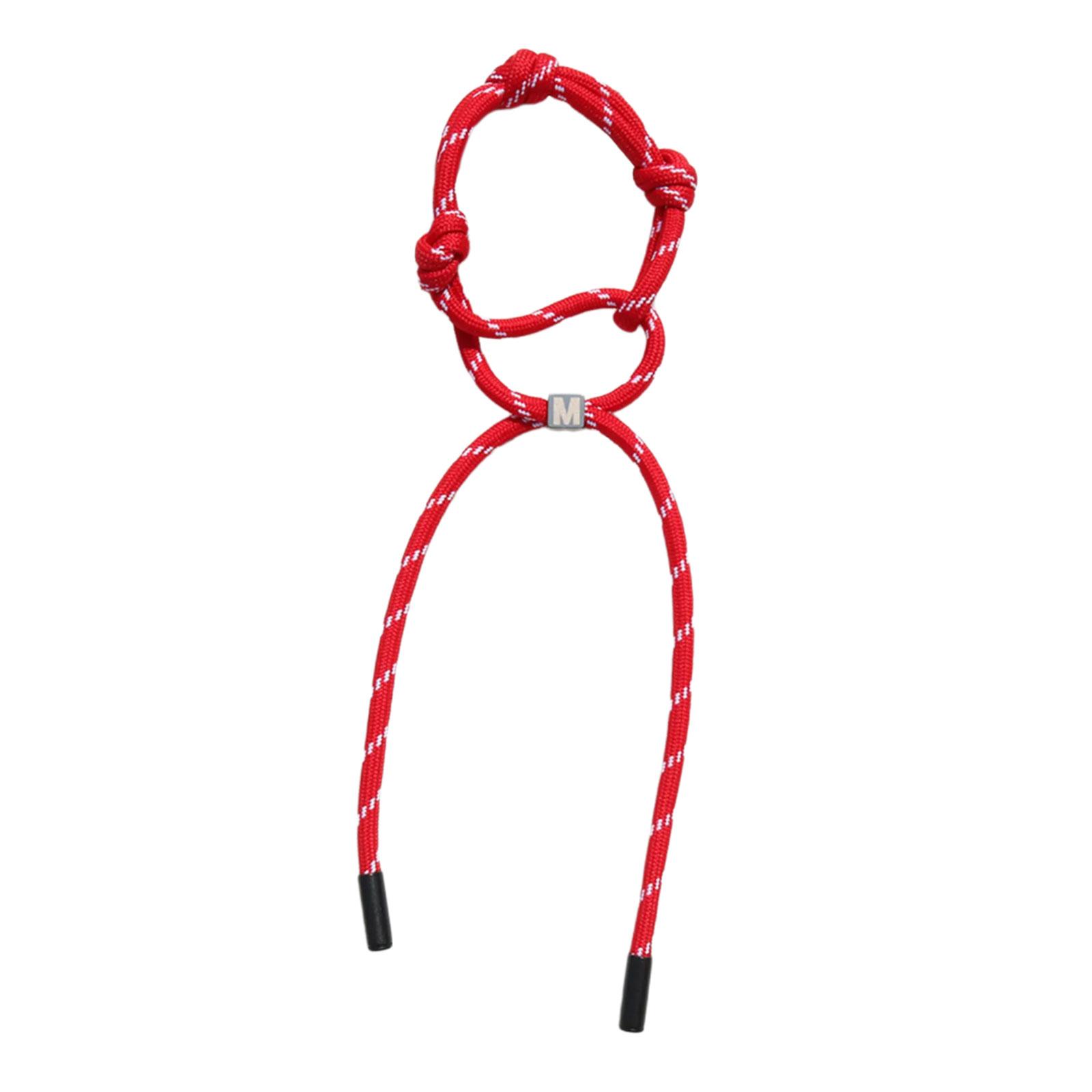 

Браслет из прочной нейлоновой веревки с регулируемой длиной, модный и портативный для мужчин и женщин, аксессуар для повседневной носки красный