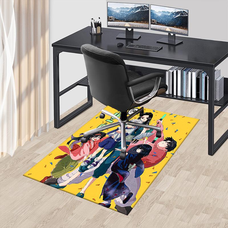 

1pc Hunter x Hunter Carpet - Killua & Leorio Design Office Chair Mat, Anti-Slip Rug for Desk, Home Decor, Living Room, Bedroom, Game Room, Birthday Gi 60cm by 90cm