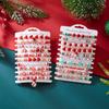 Holiday Christmas Snowman Santa Character Multilayer Beaded Wristband Gift Set For Celebrations