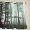 Autumn Woods Mysterious Fog Curtains for Living Room Kitchen Window Curtain Luxury Curtains for Bedroom Kids