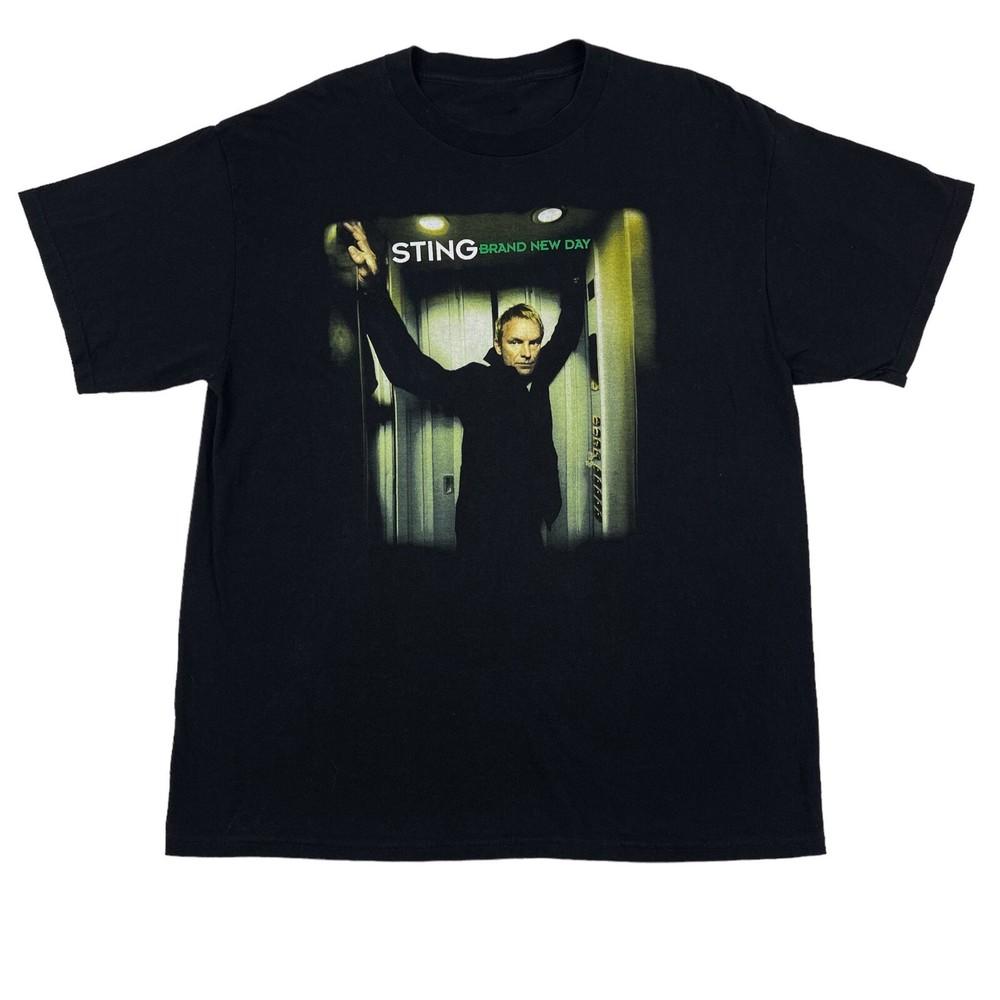 

Vtg Sting Brand New Day Heavy Cotton Black Full Size Unisex T Shirt Unisex T-Shirt XXXL
