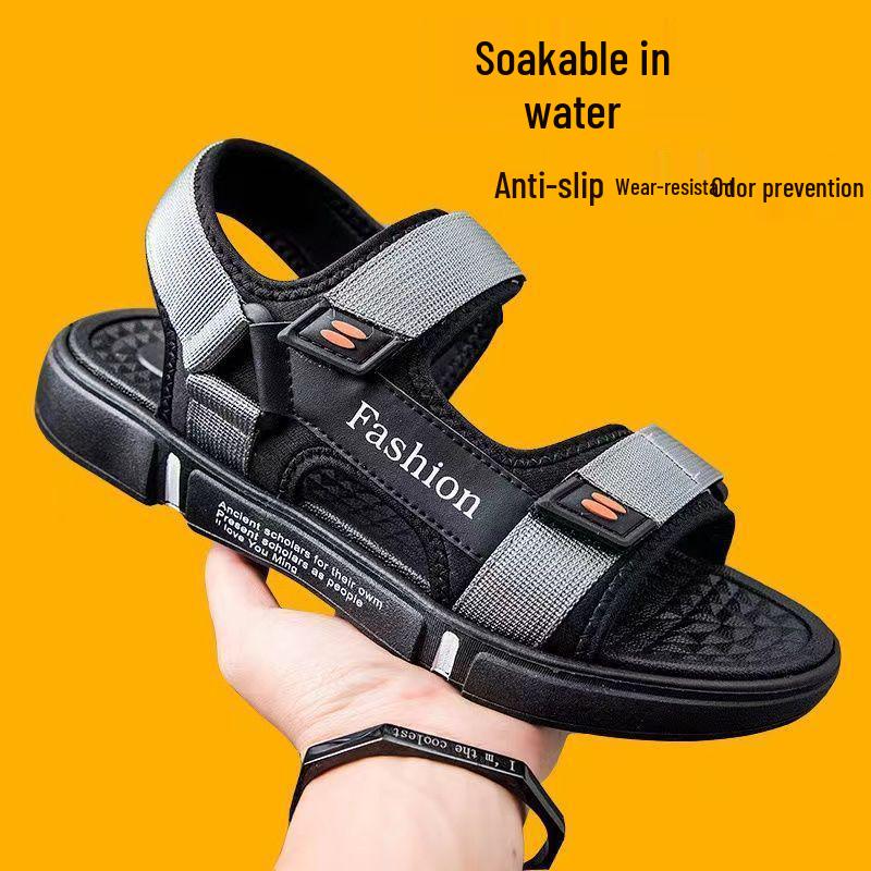 Summer Sandals: Non-slip, Odor-resistant, Wear-resistant Sports Beach Shoes with Velcro