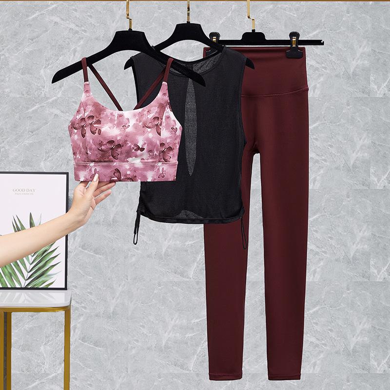 Women's High Waist Yoga and Fitness Pants Set - Peach Butt Lift Suit for Running and Pilates