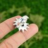Mothers day Deal Sterling Silver Oval Natural Rhodonite Multi Stone Flower Ring