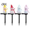 Weather Resistant Outdoor Patio Lights 2Pcs Solar Snowman Garden Lights, Christmas Pathway Waterproof Cute Landscape Lamps LED with Stakes for