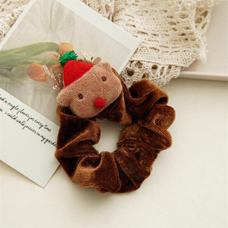 Multiple Winter Christmas Tight Corsets, Plush Cartoon Hair Ropes, Cute Santa Claus Hair Accessories, Braided Hair Loops