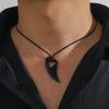 Punk Gothic Metal Wolf Fang Pendant Necklaces for Men Boy Personalized Street Bull Horn Necklaces Wild Party Jewelry Accessories