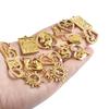 5pcs Love Mom Child Charm Heart Stainless Steel Pendants For Jewelry Making Supplies Mother's Day Rhinestone DIY Materials Craft
