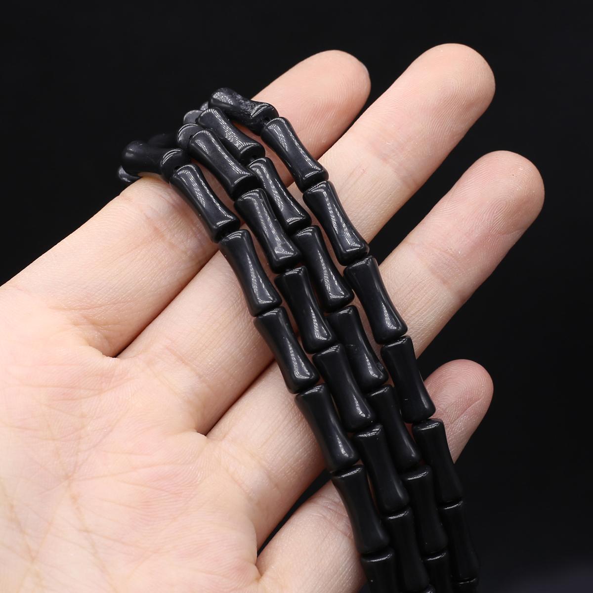 

Бусины из натурального камня, прозрачные кварцевые бусины в форме бамбука 12x5 мм, подвески для изготовления ювелирных изделий, ожерелье, браслет, серьги, аксессуары Obsidian/12x5mm